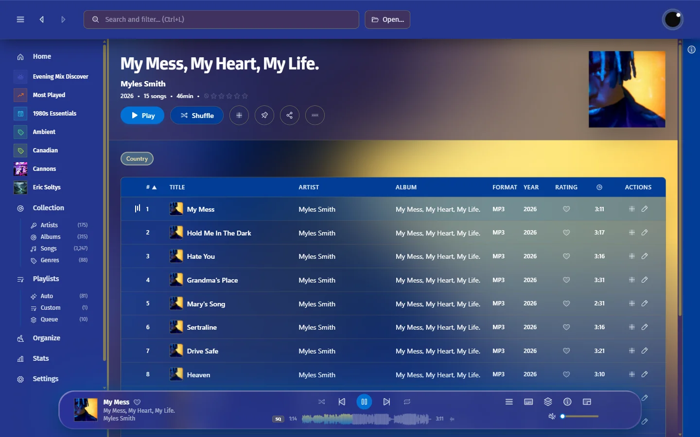 Luminous Music Player theme preview 3