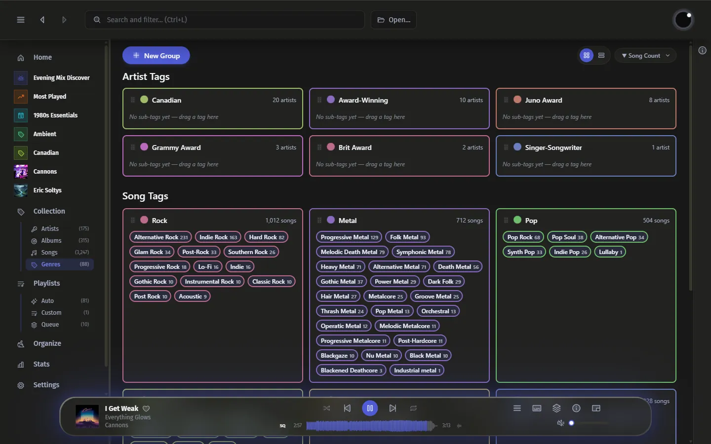 Genre browser
