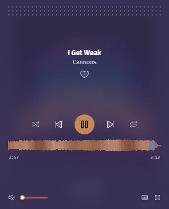 Miniplayer showing its hover controls