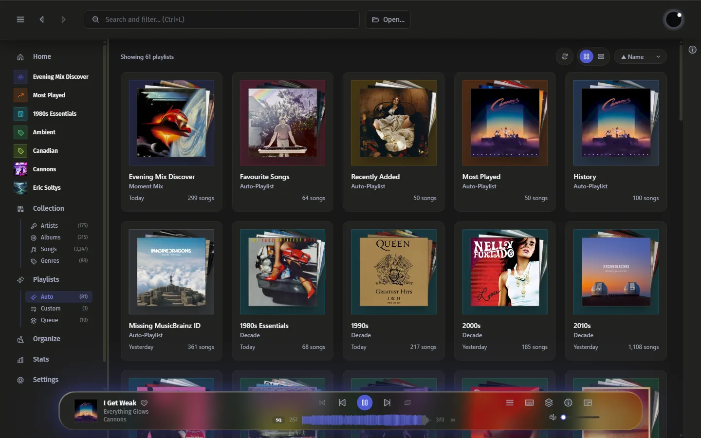 Auto and smart playlists