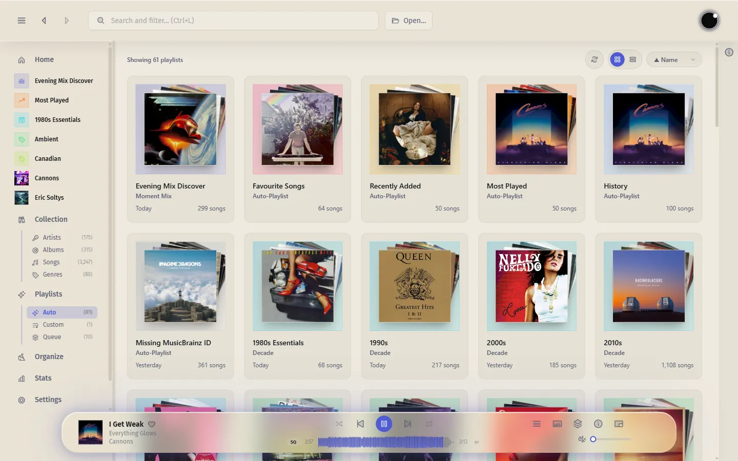 Auto and smart playlists