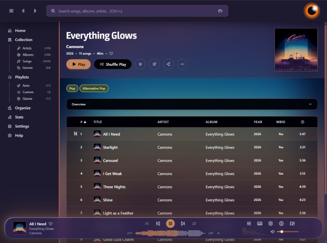 Luminous Music Player theme preview 2